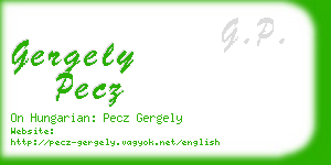 gergely pecz business card